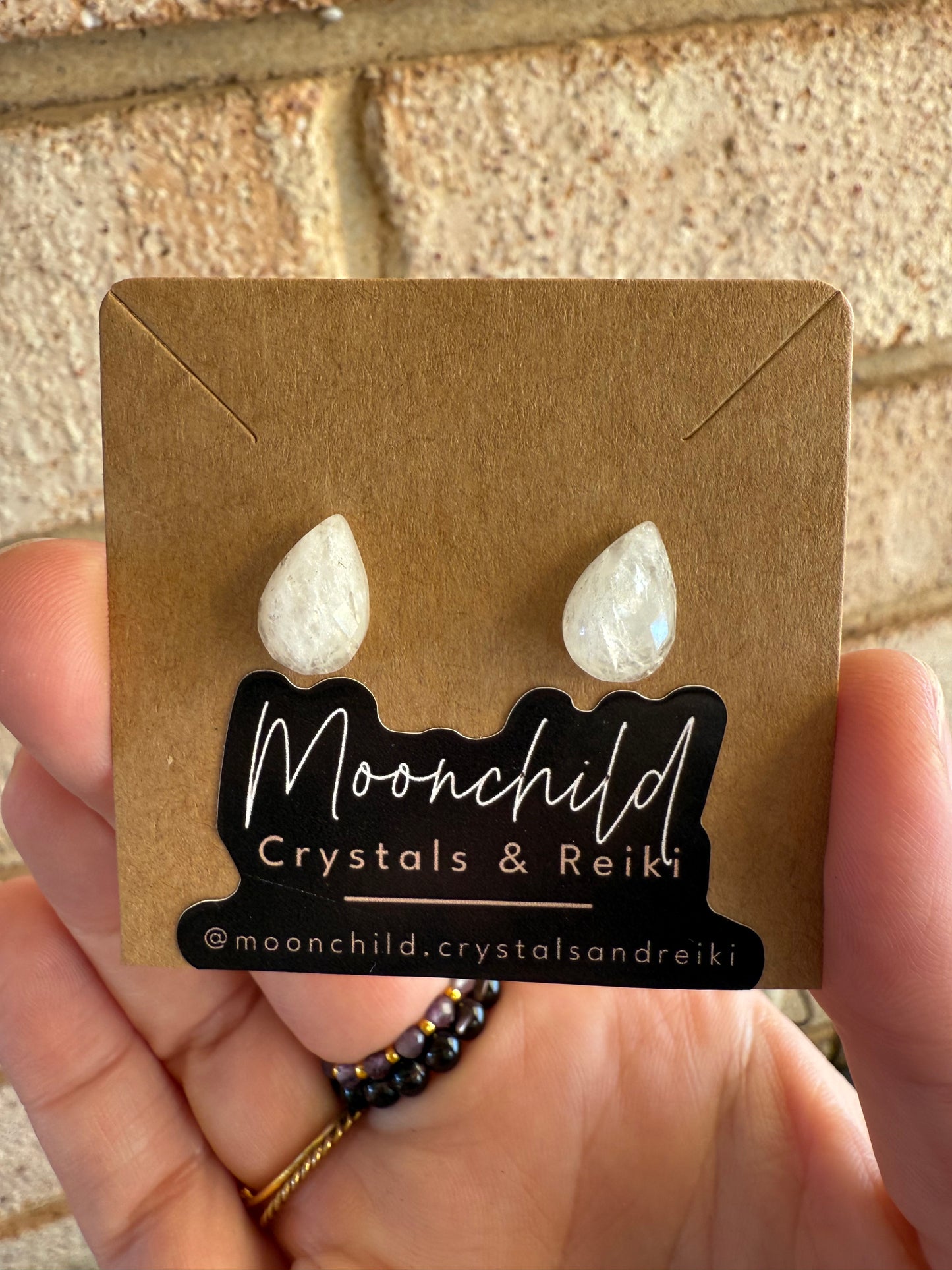 Moonstone Studs