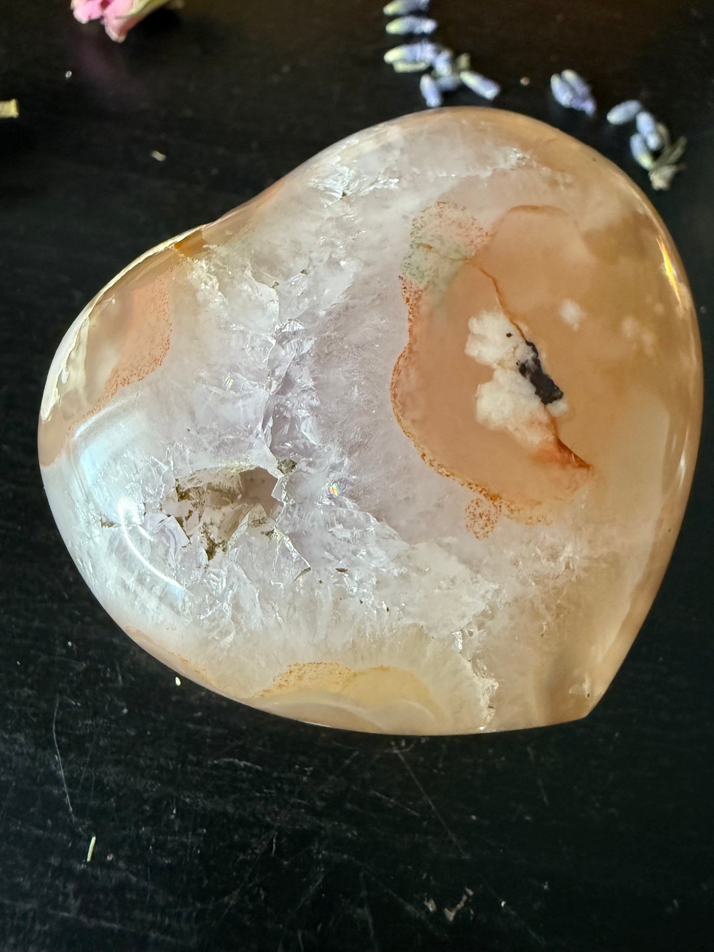 Flower Agate Heart