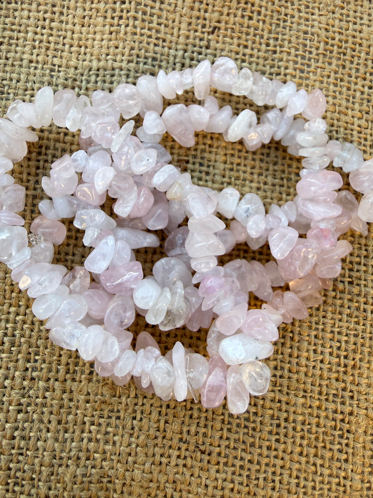 Rose Quartz Chip Bracelet