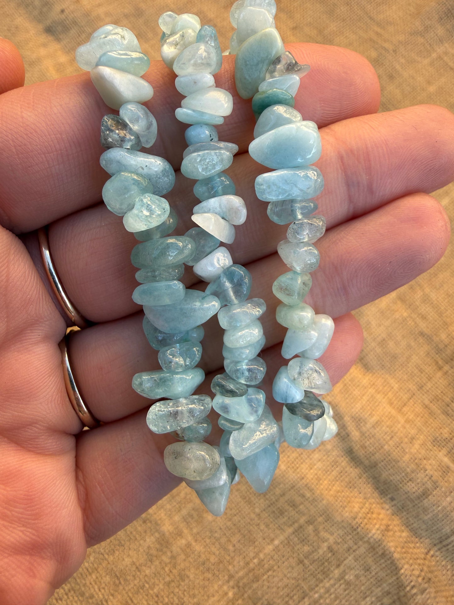 Aquamarine Chip Bracelet