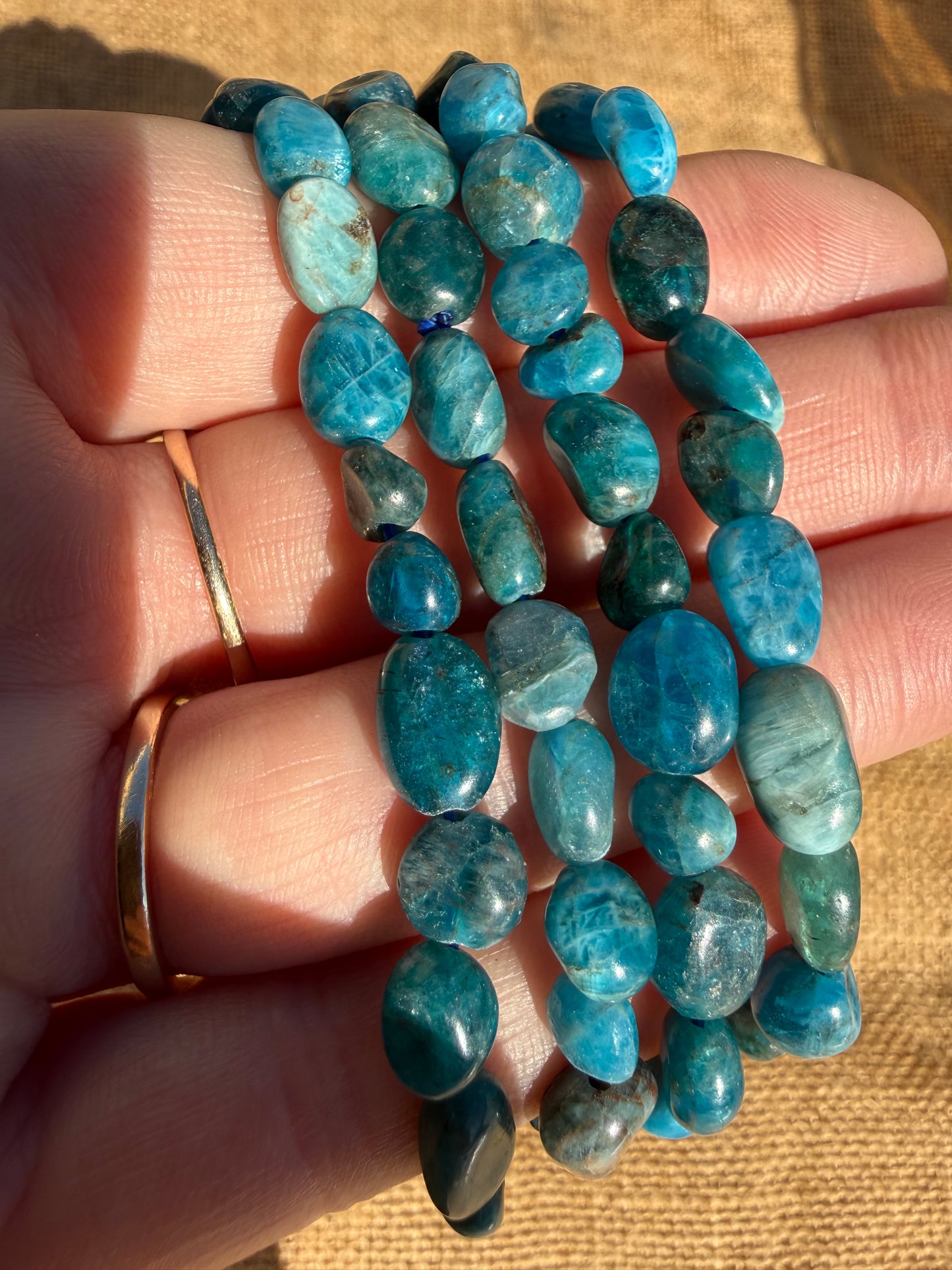 Apatite Nugget Bracelet