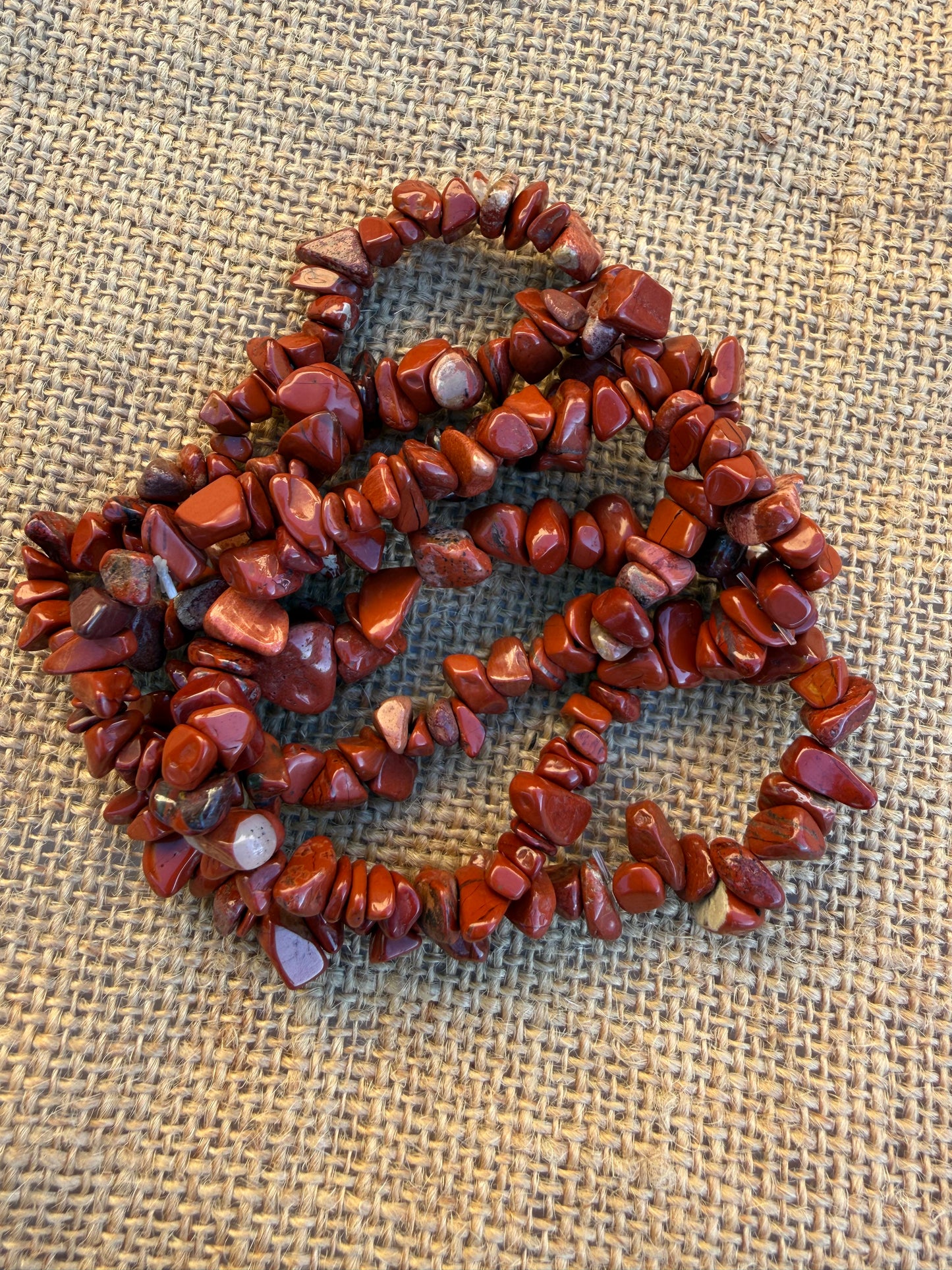 Red Jasper Chip Bracelet