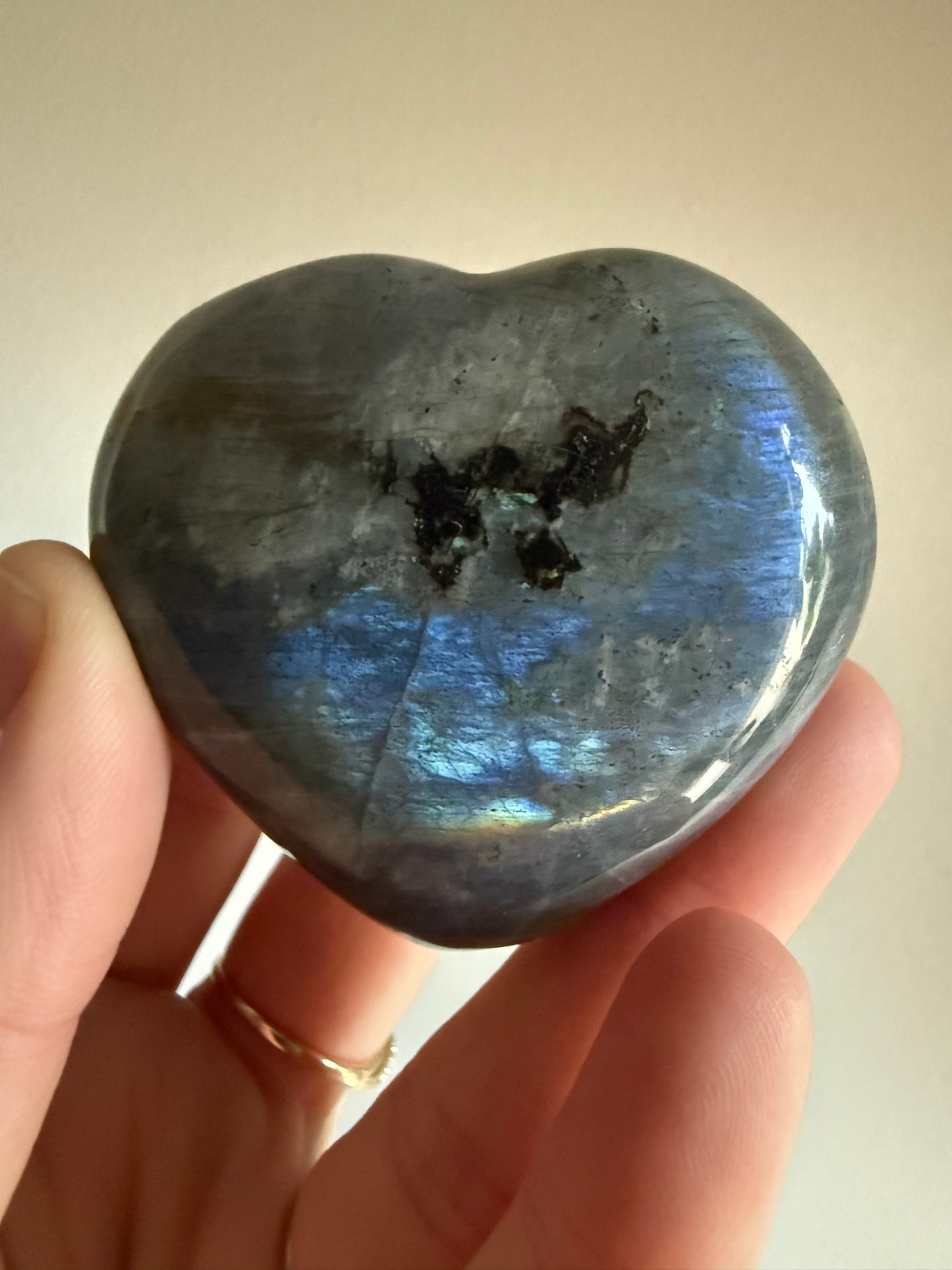 Labradorite Heart