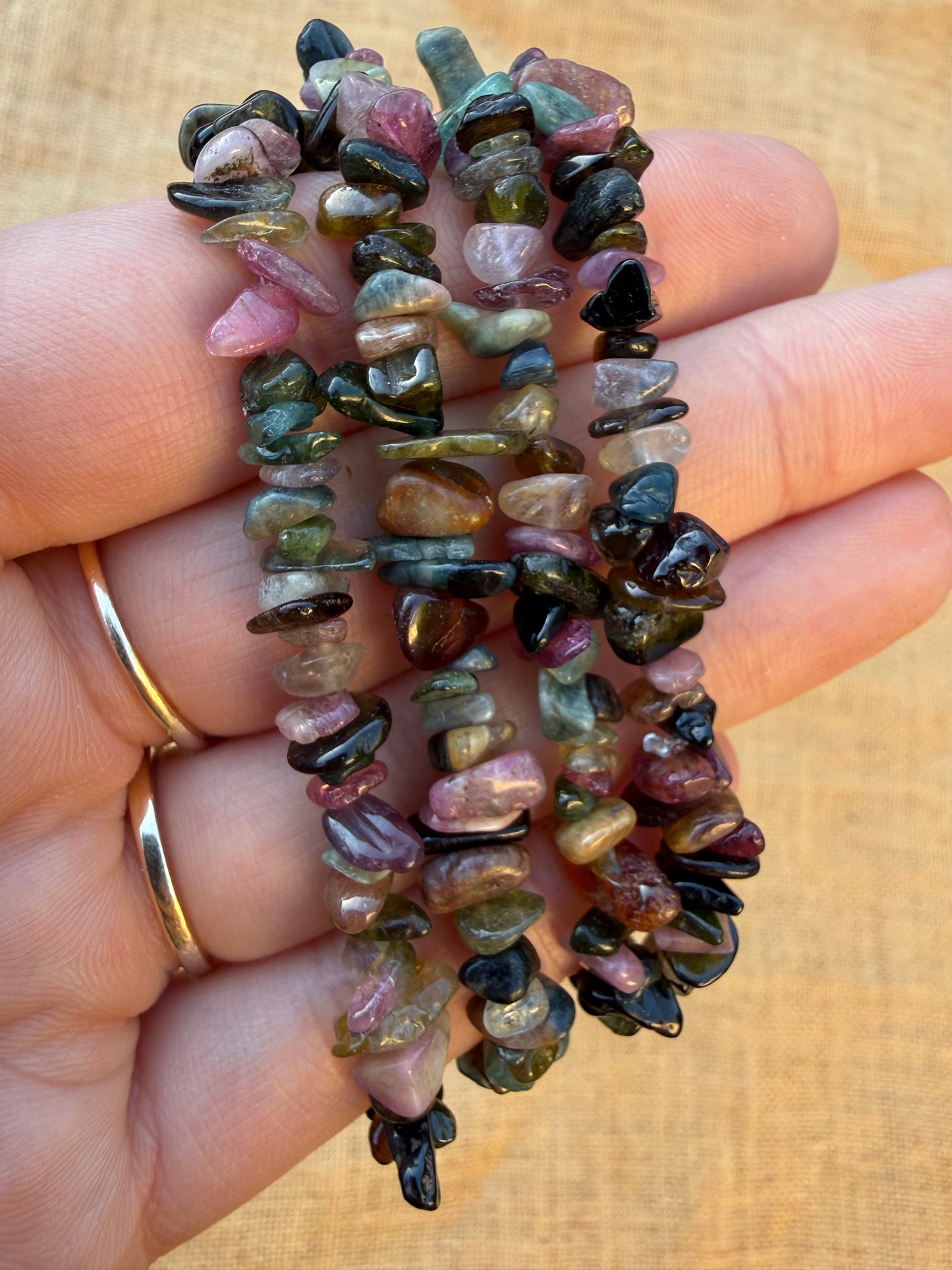 Mixed Tourmaline Chip Bracelet
