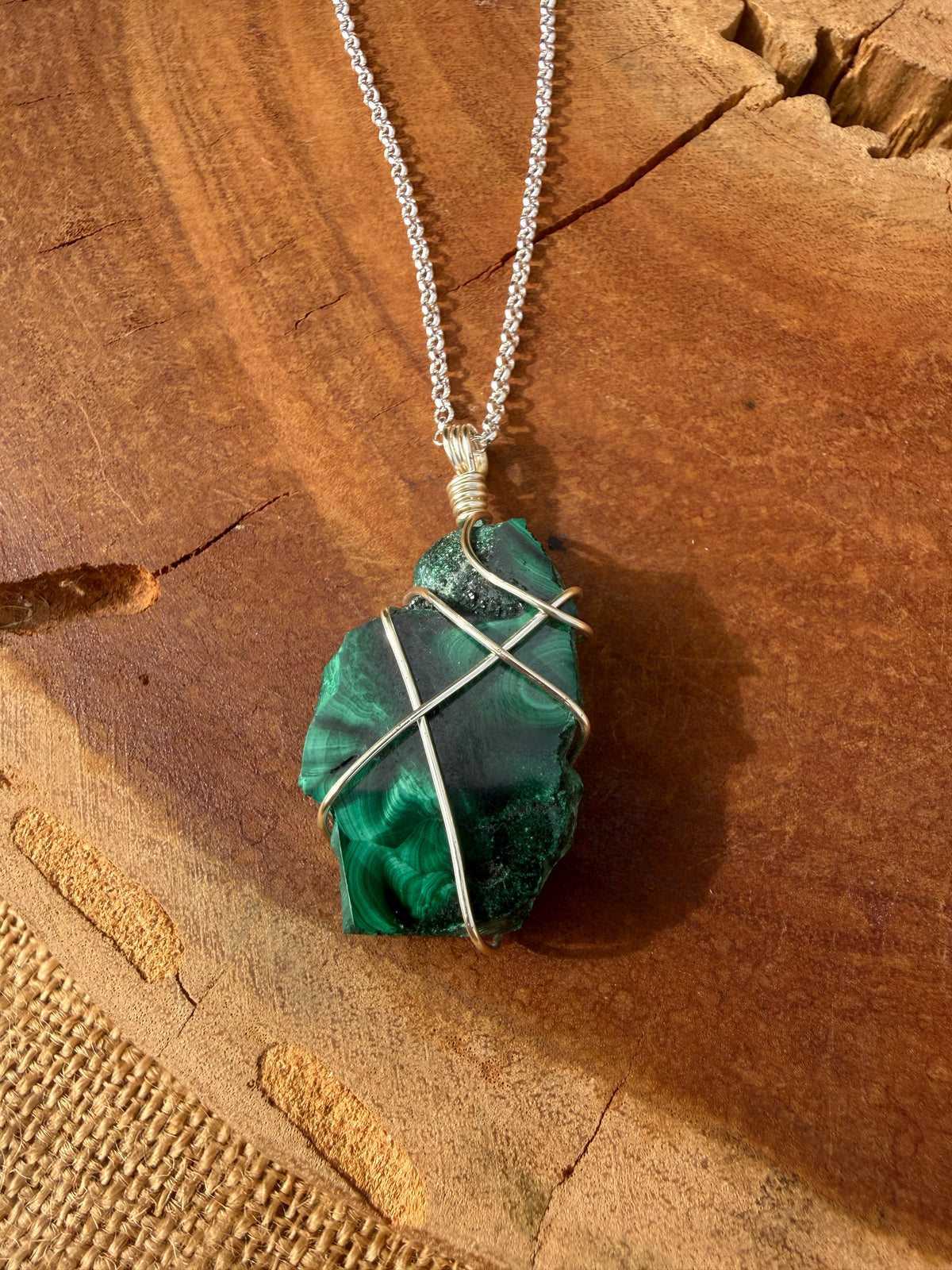 Malachite - Silver Pendant