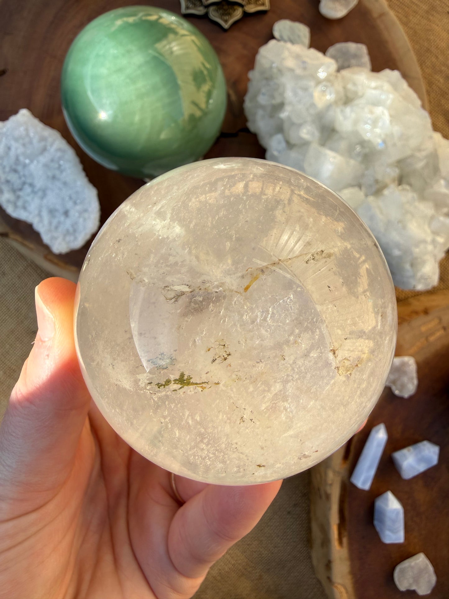 Clear Quartz with Lodolite Inclusions