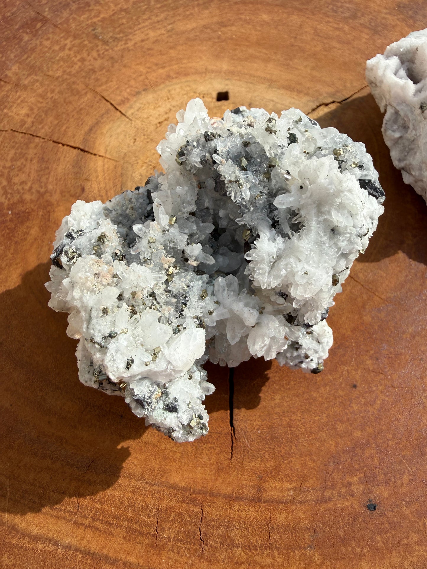 Chalcopyrite & Galena on Quartz