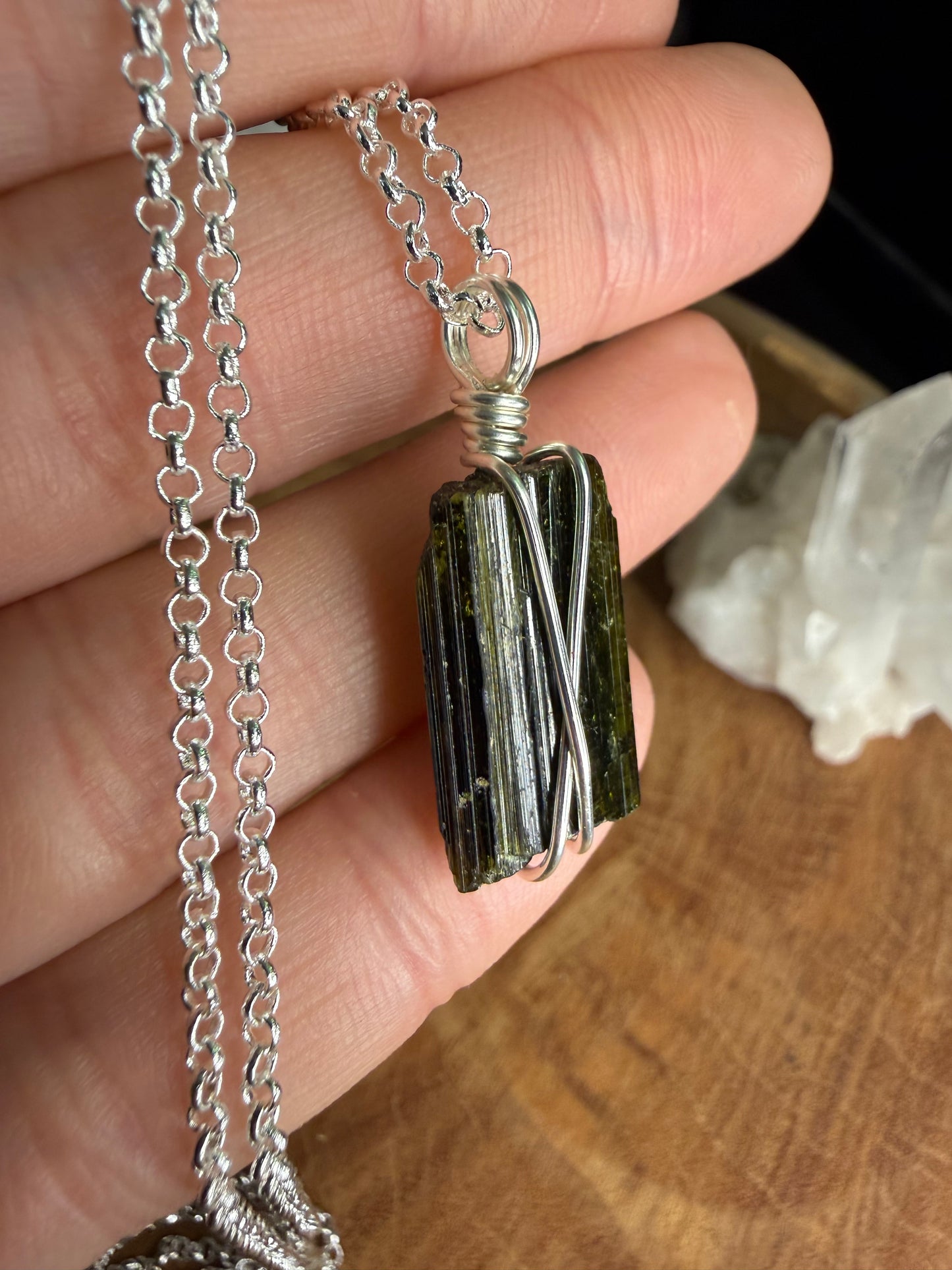 Green Tourmaline - Silver