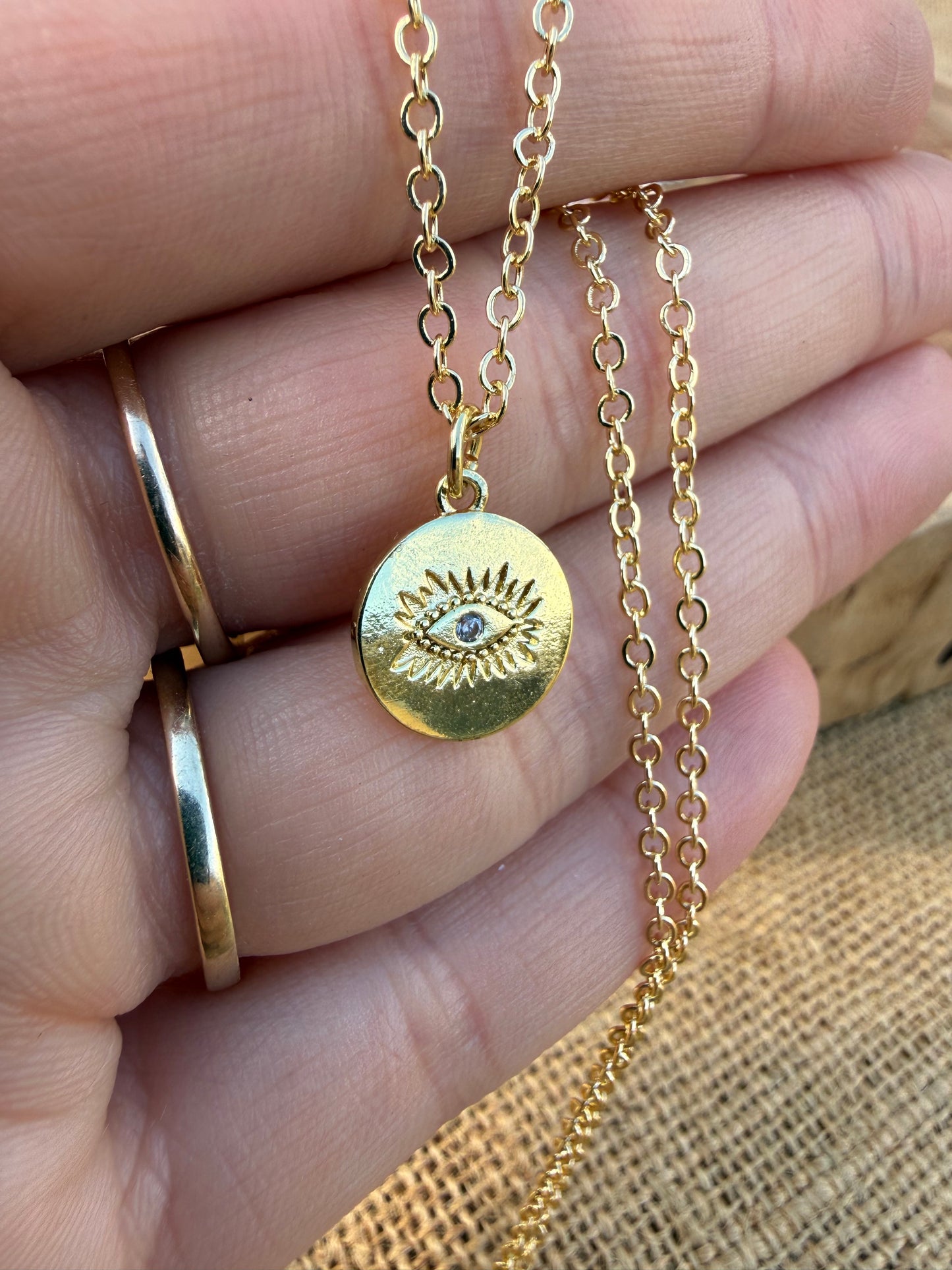 Evil Eye Pendant - Gold
