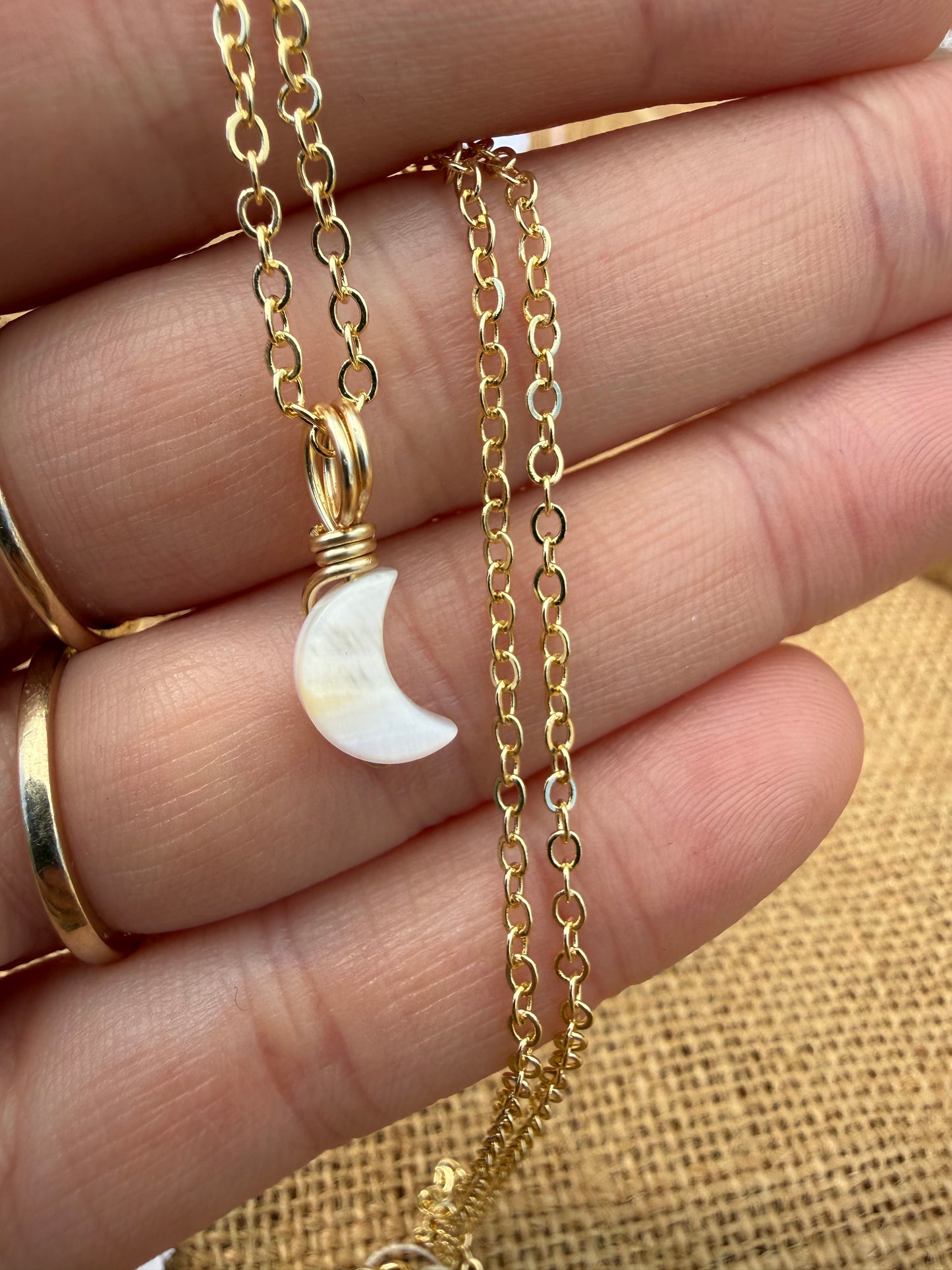 Mother of Pearl Moon - Gold