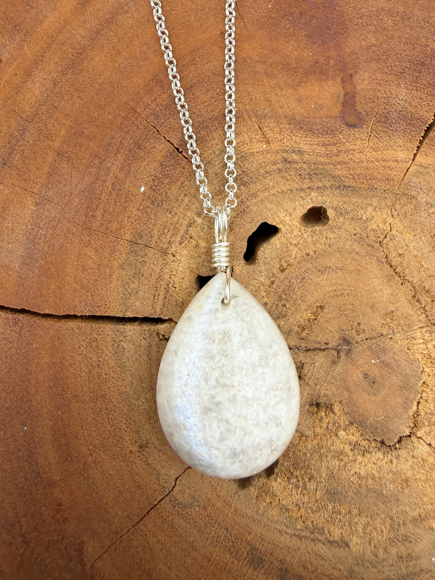 Moonstone Drop - Silver