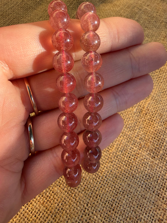 Strawberry Quartz Bracelet
