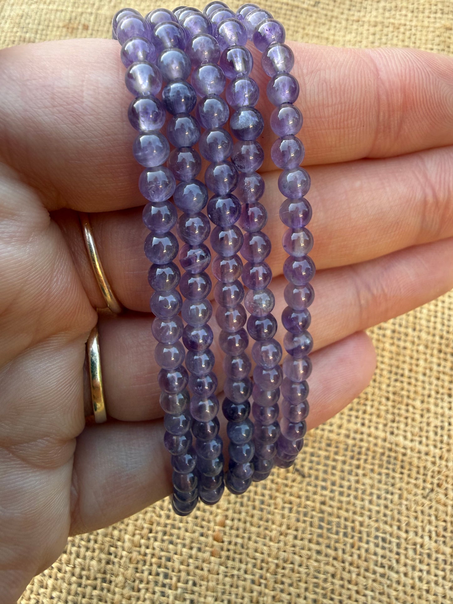 Amethyst Bracelet 4mm