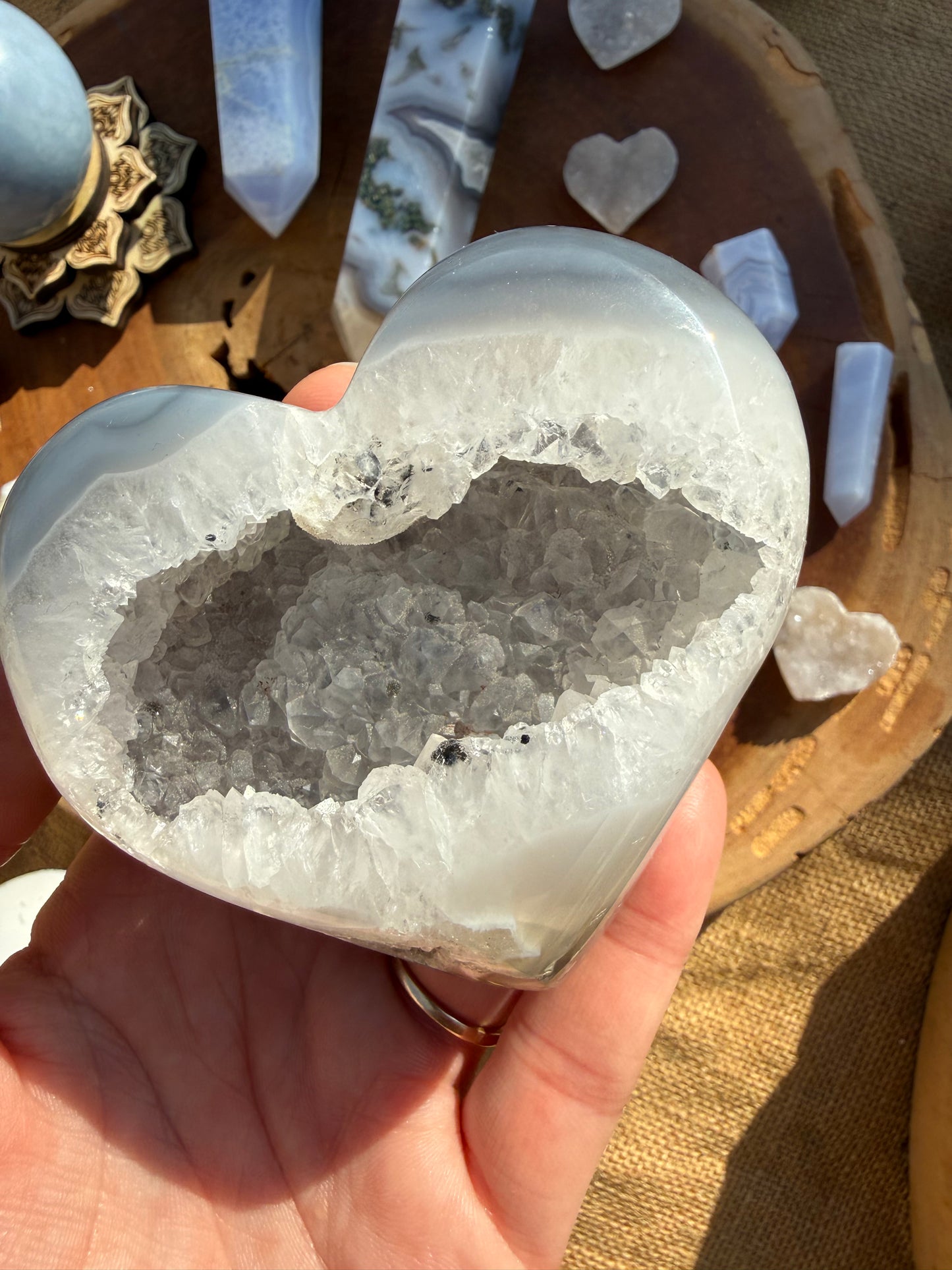 Druzy Agate Heart