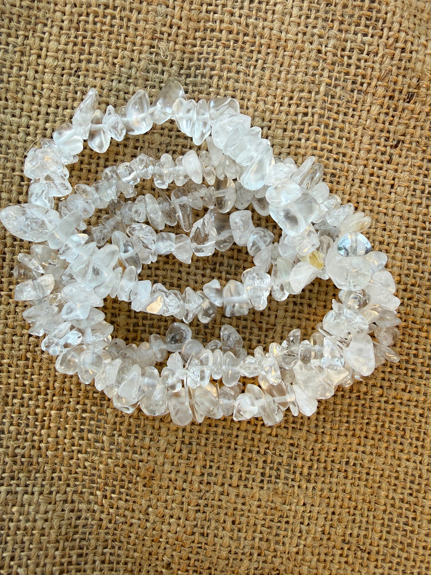 Clear Quartz Chip Bracelet