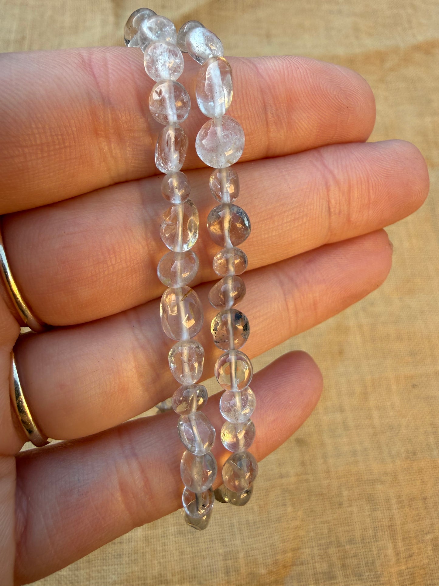 Clear Quartz Nugget Bracelet
