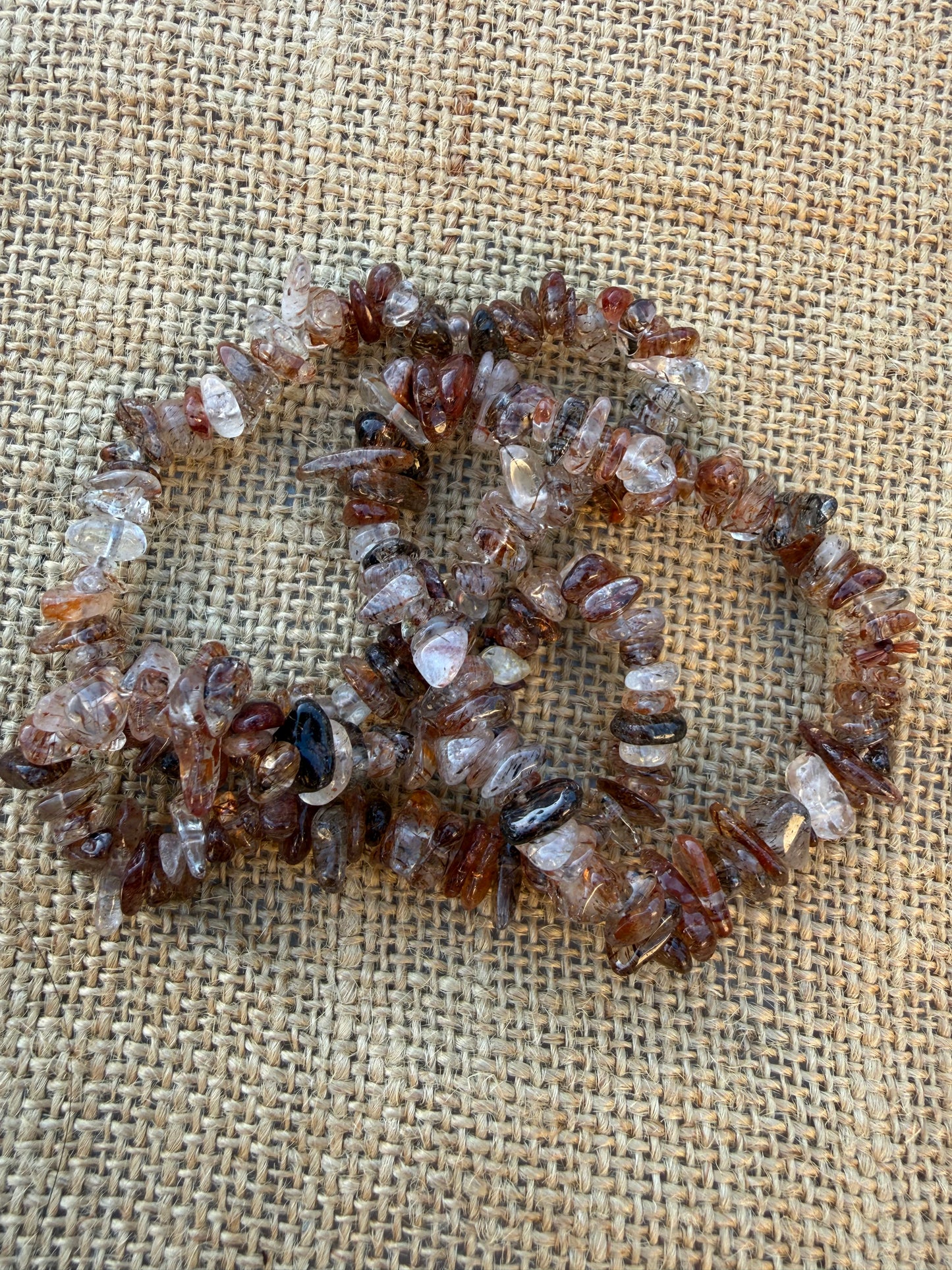 Rutilated Quartz Chip Bracelet