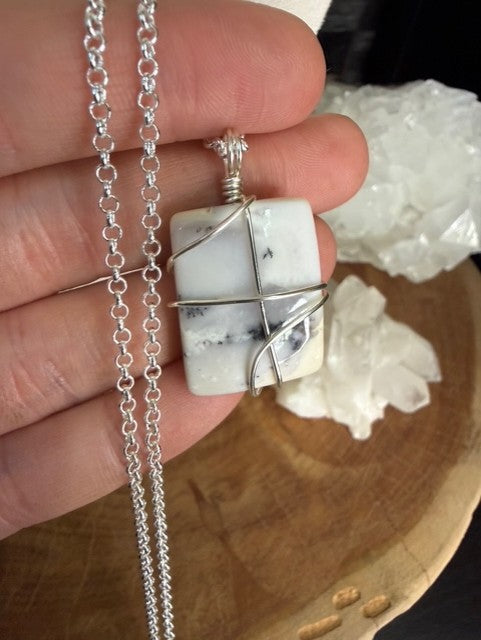 Dendritic Opal - Silver