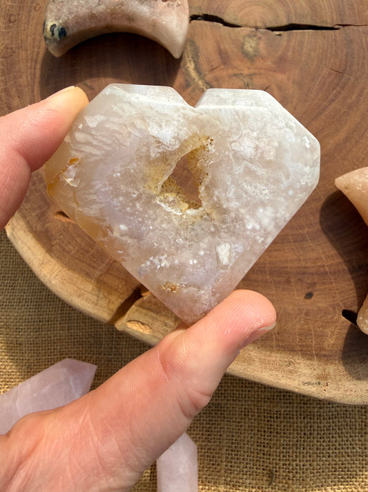 Flower Agate Heart