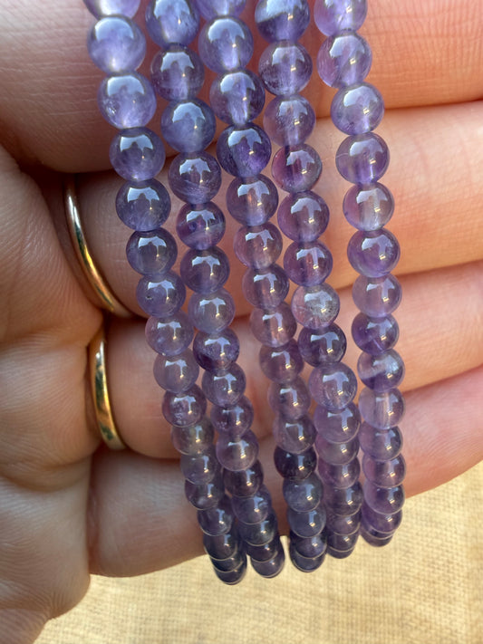 Amethyst Bracelet 4mm