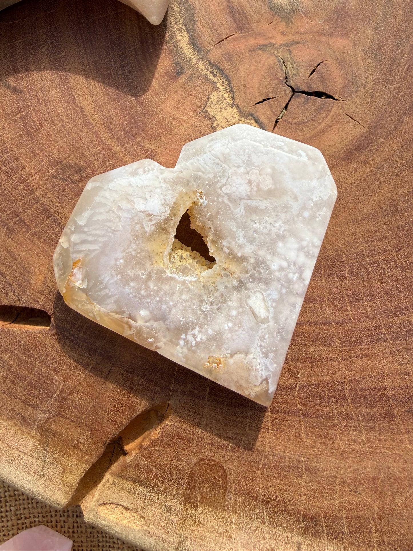 Flower Agate Heart