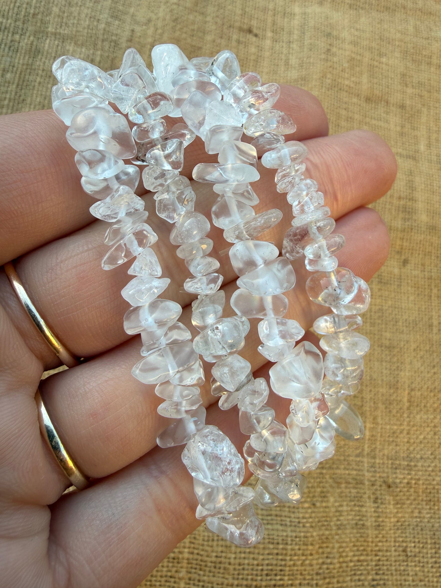 Clear Quartz Chip Bracelet
