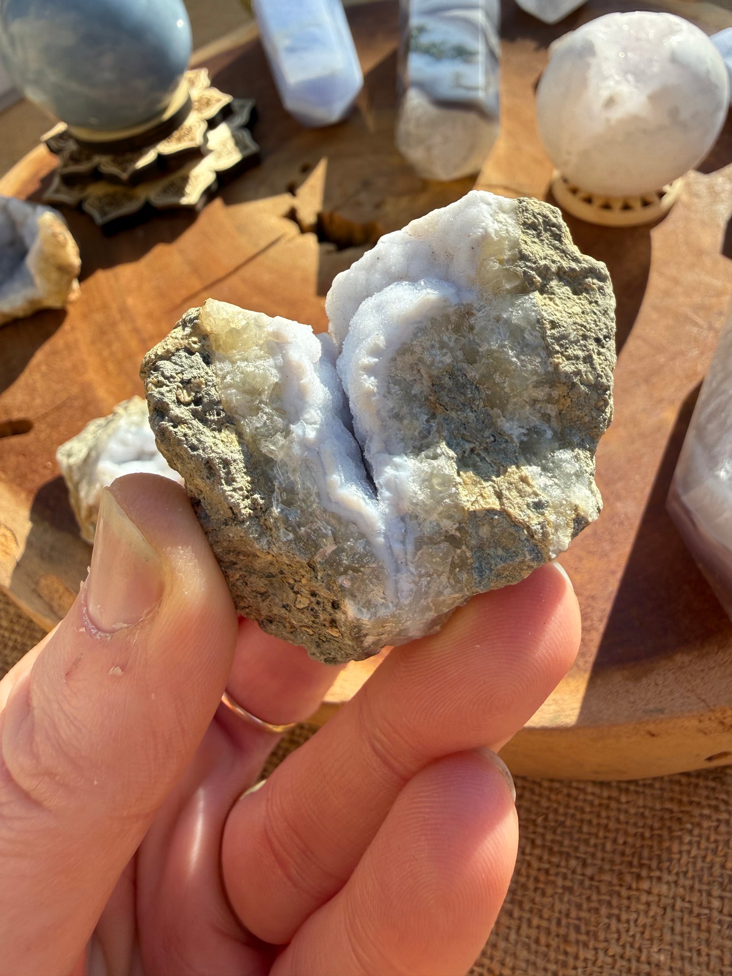 Blue Chalcedony Specimens