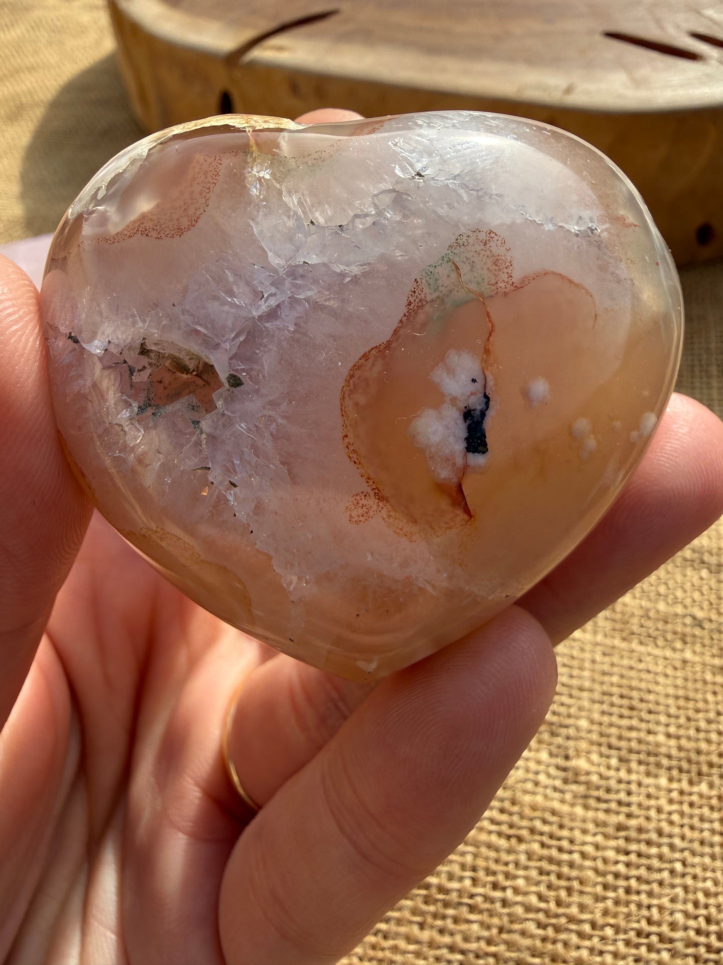 Flower Agate Heart
