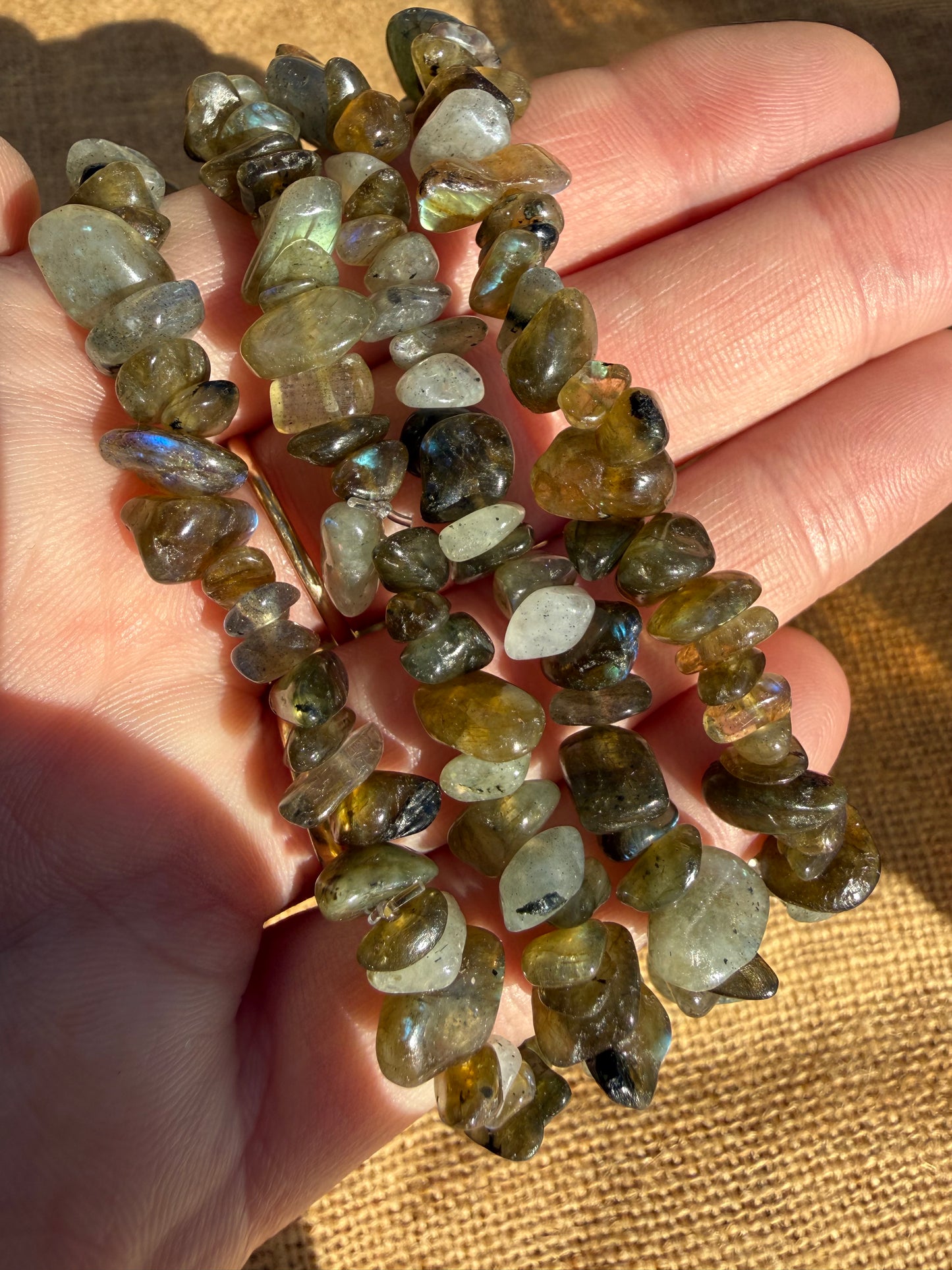 Labradorite Chip Bracelet