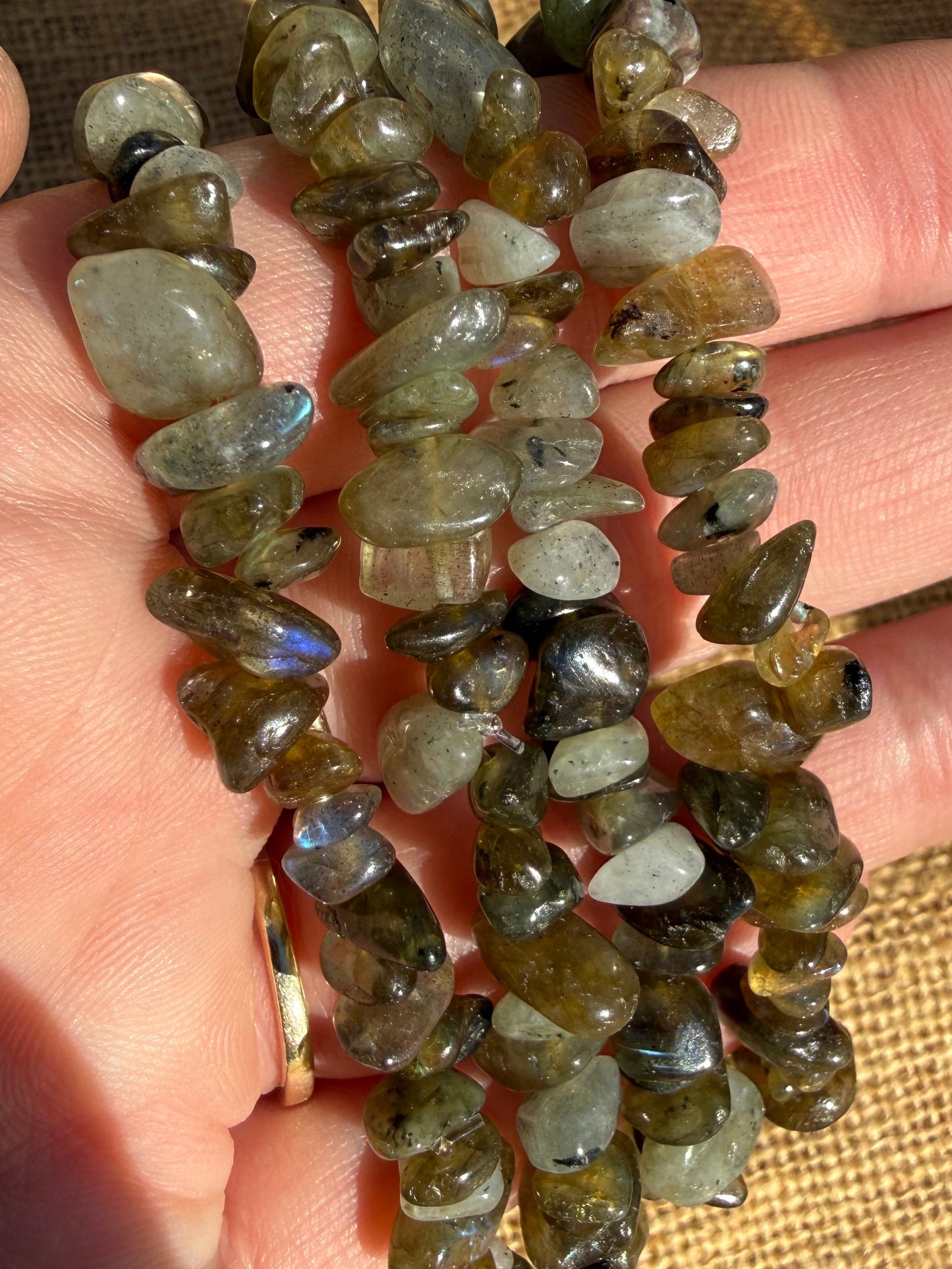 Labradorite Chip Bracelet