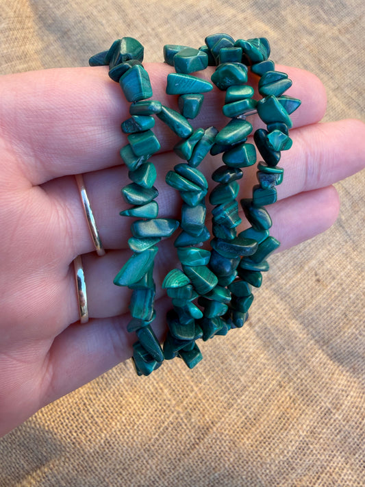 Malachite Chip Bracelet