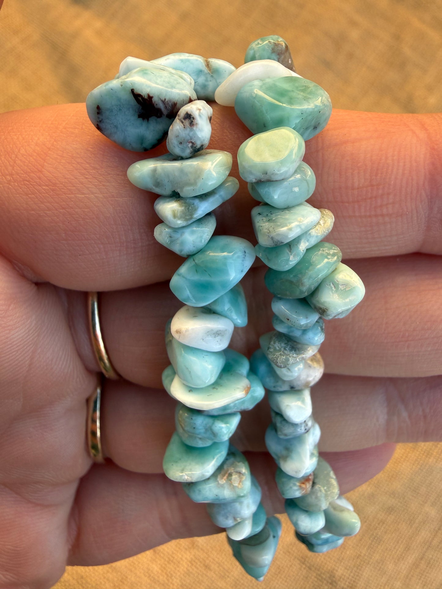 Larimar Chip Bracelet