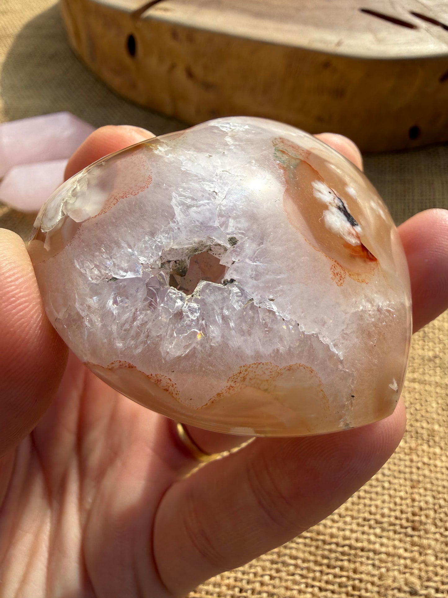 Flower Agate Heart