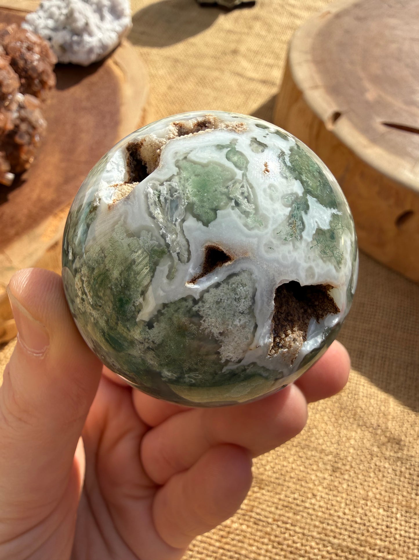 Moss Agate Sphere