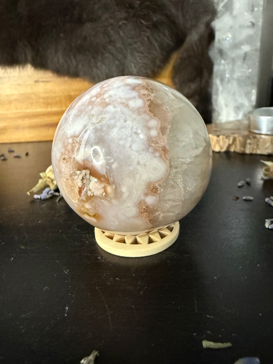 Flower Agate Sphere
