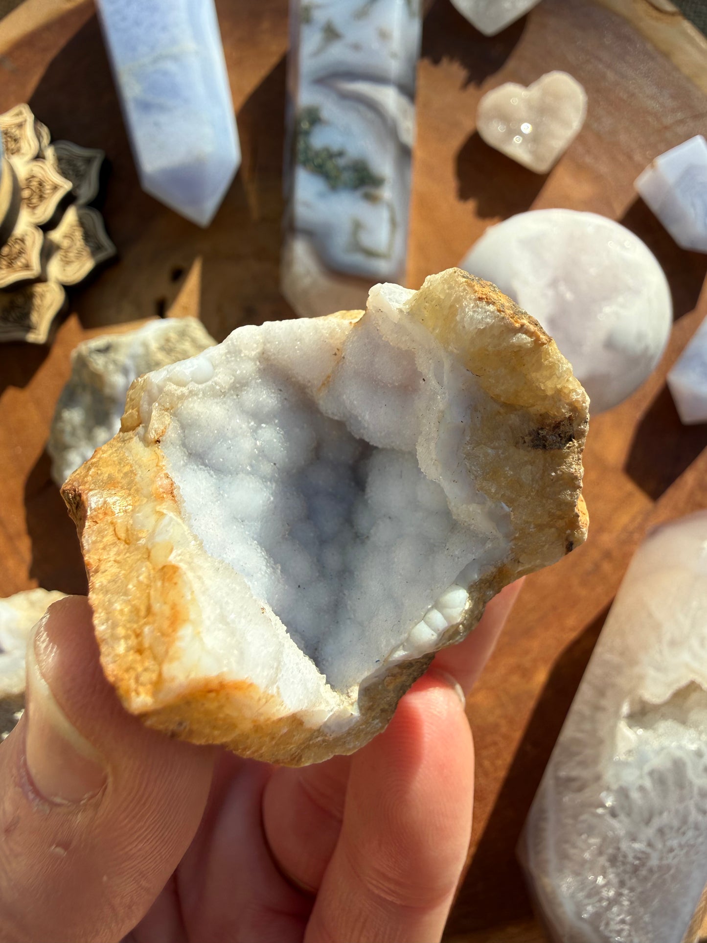 Blue Chalcedony Specimens