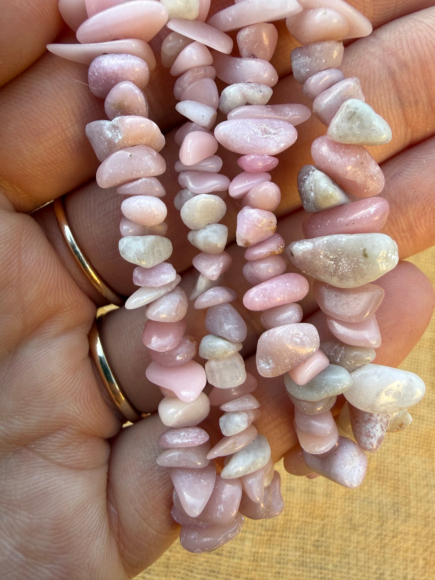 Pink Opal Chip Bracelet