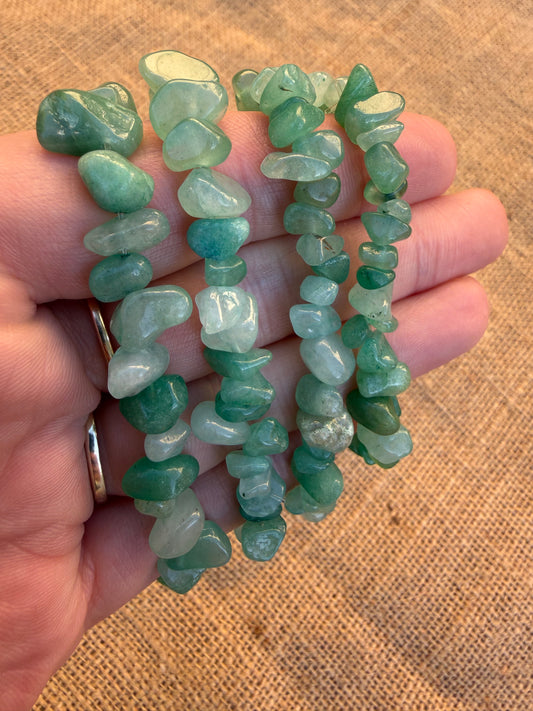 Green Aventurine Chip Bracelet