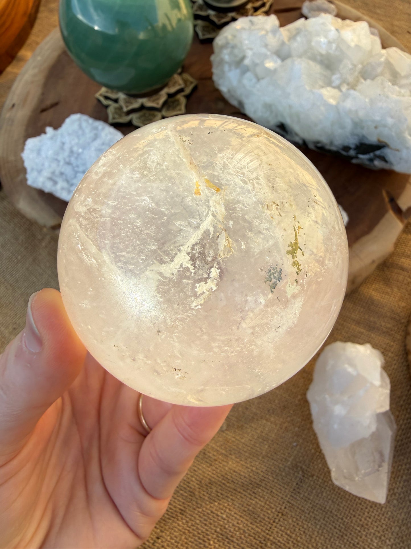 Clear Quartz with Lodolite Inclusions