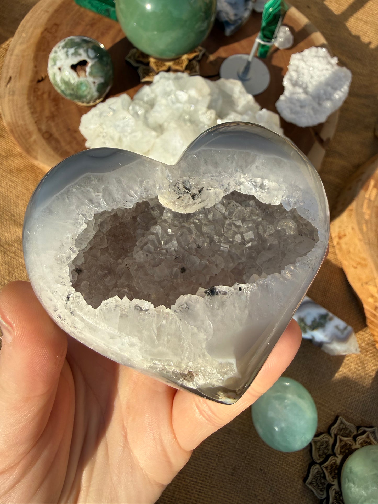 Druzy Agate Heart