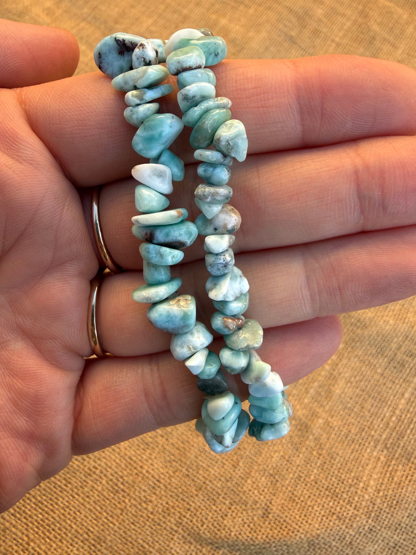 Larimar Chip Bracelet
