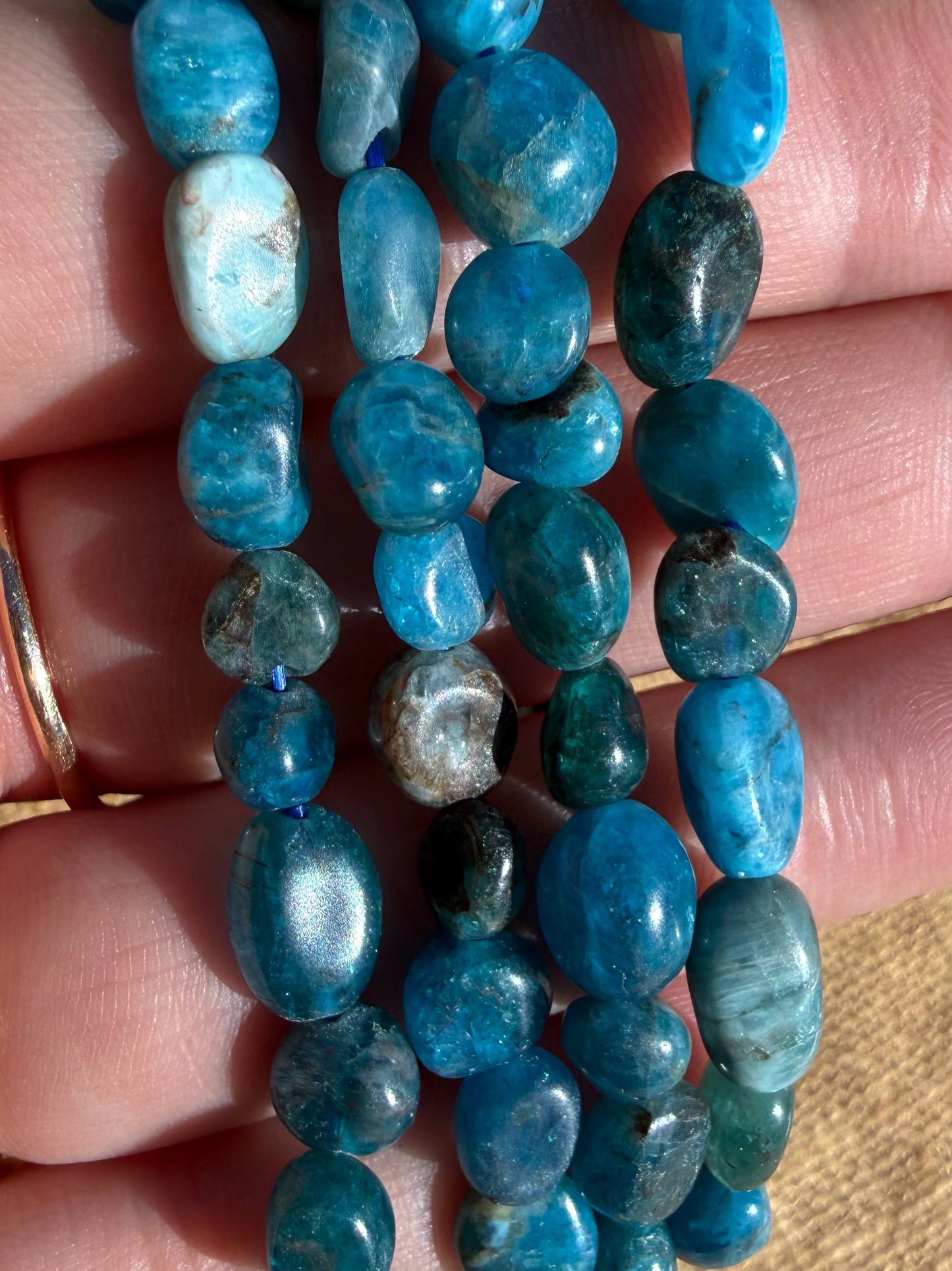 Apatite Nugget Bracelet