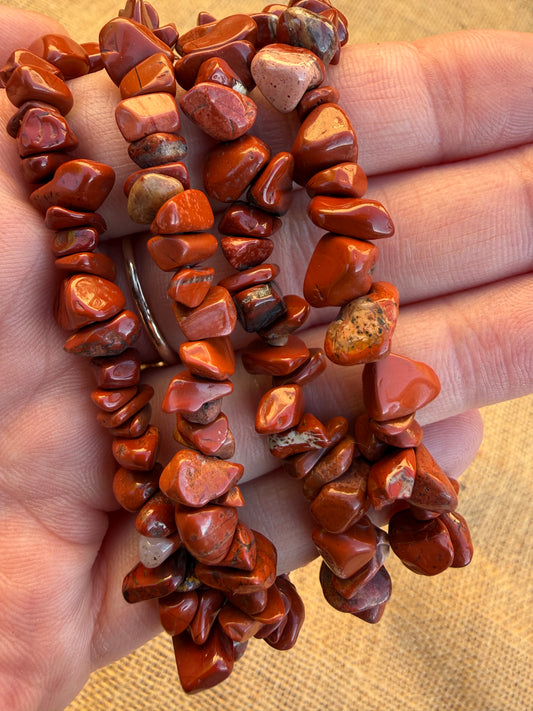 Red Jasper Chip Bracelet