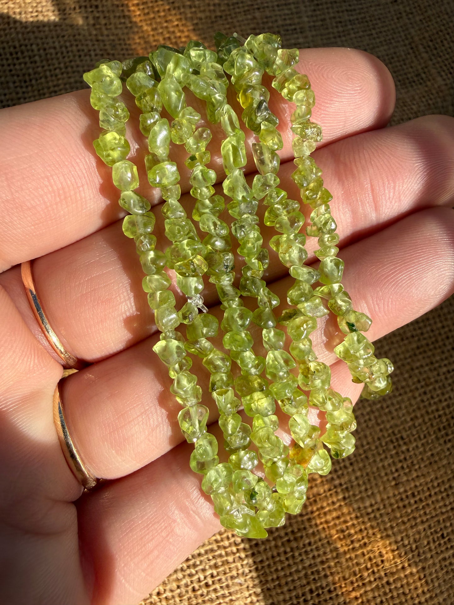 Peridot Chip Bracelet