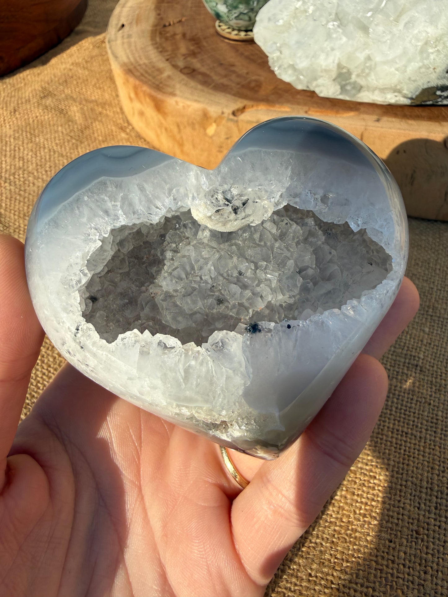 Druzy Agate Heart