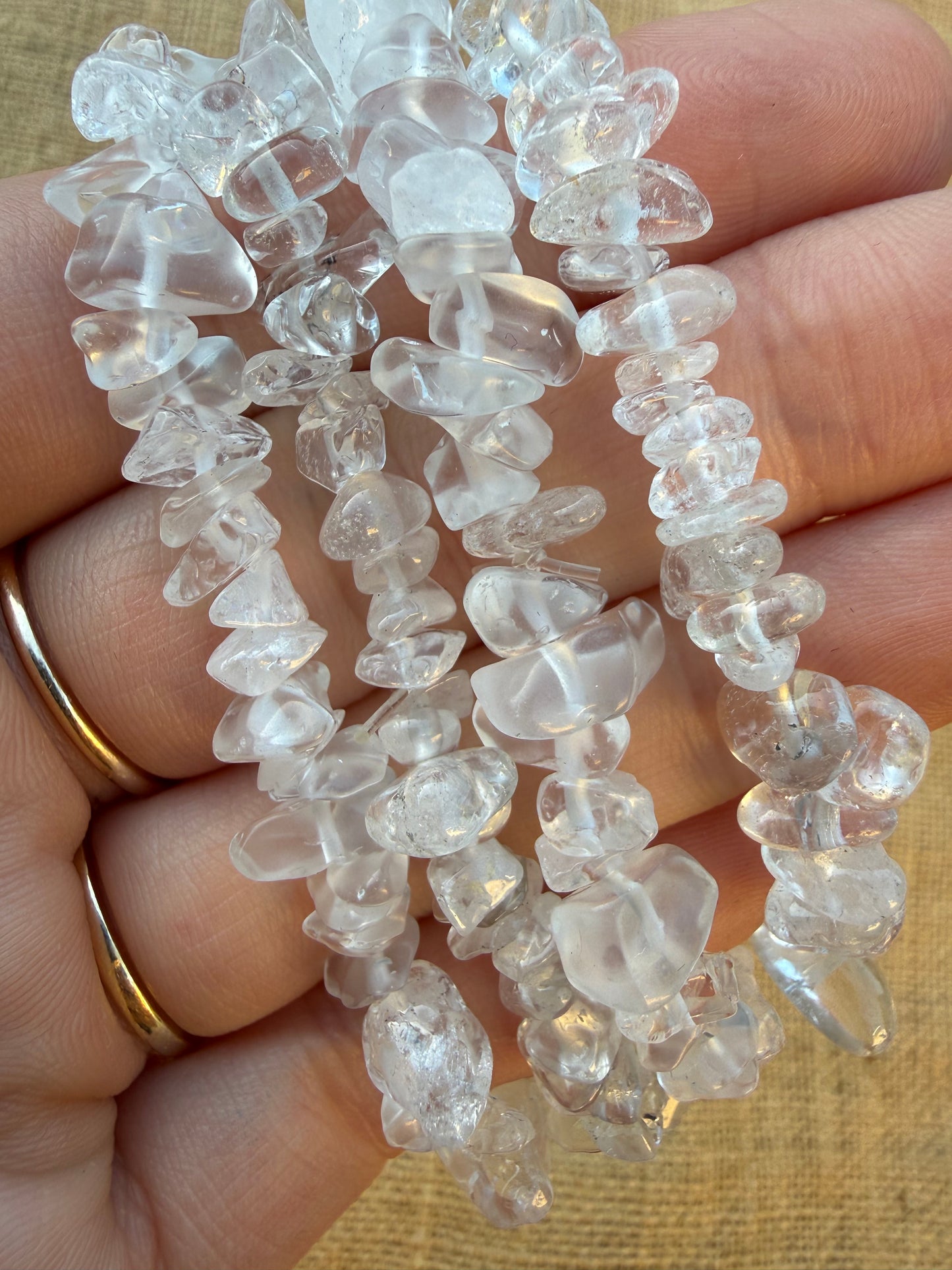 Clear Quartz Chip Bracelet