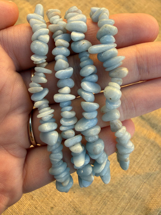 Angelite Chip Bracelet