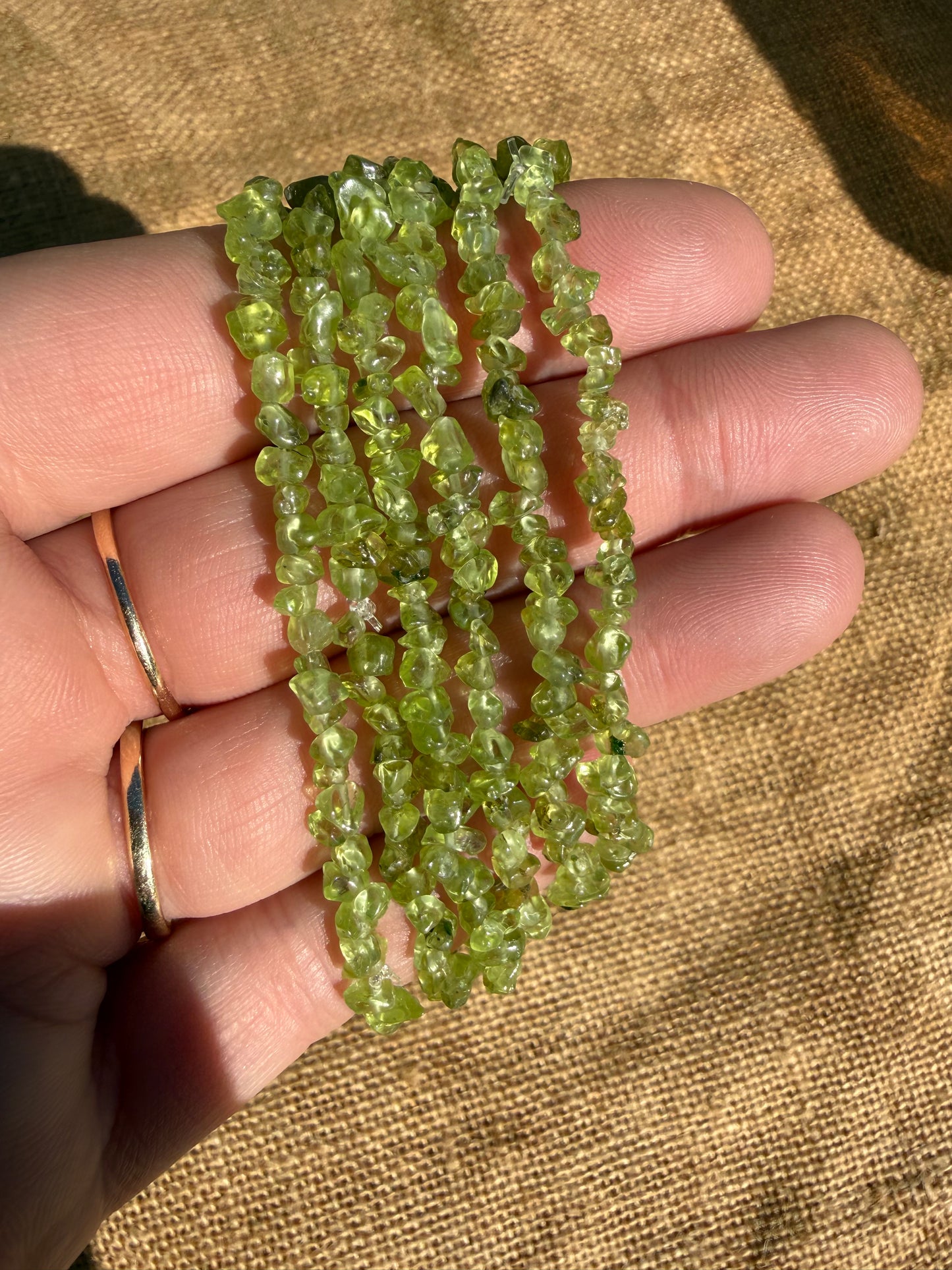 Peridot Chip Bracelet