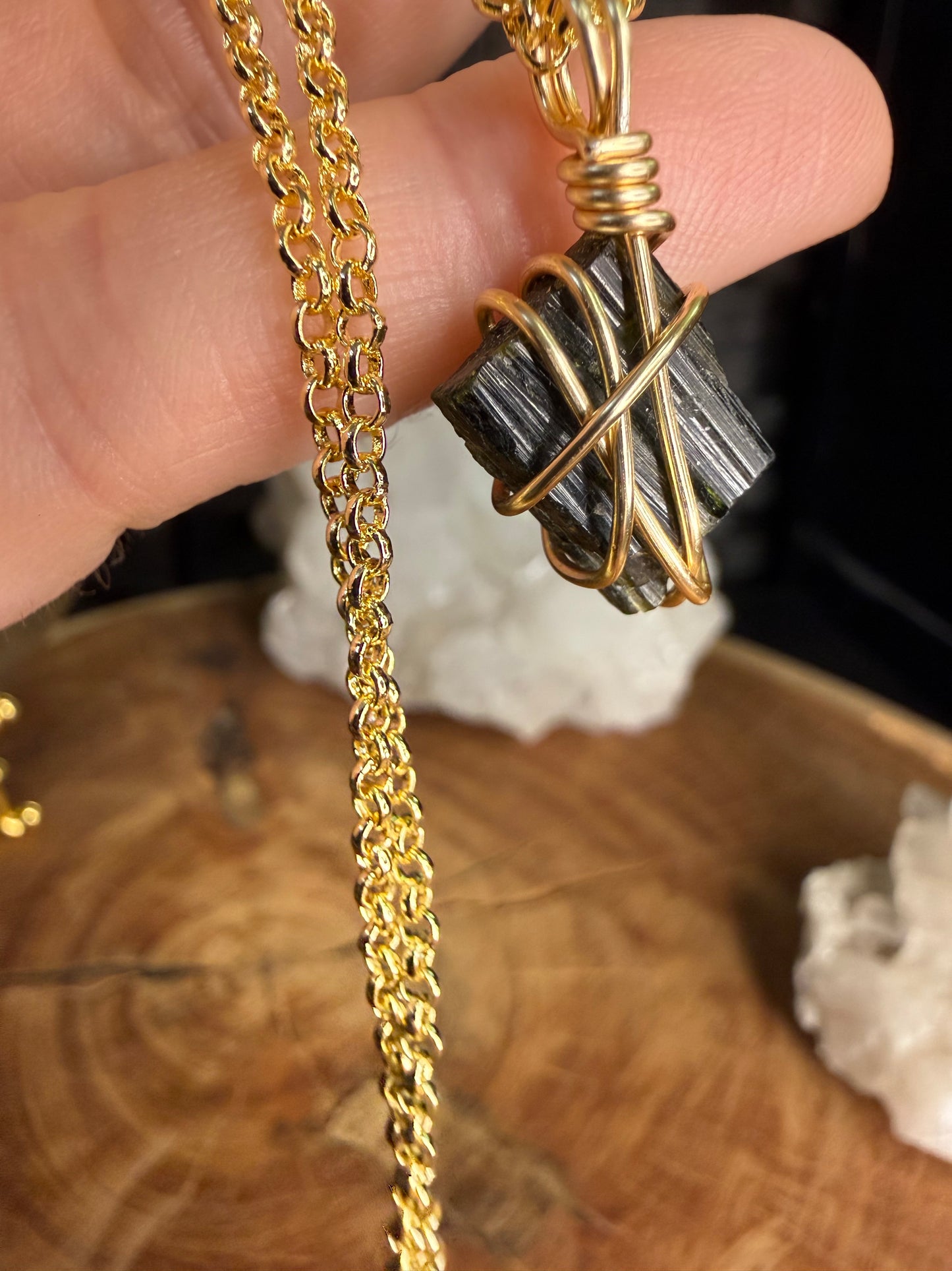 Green Tourmaline - Gold