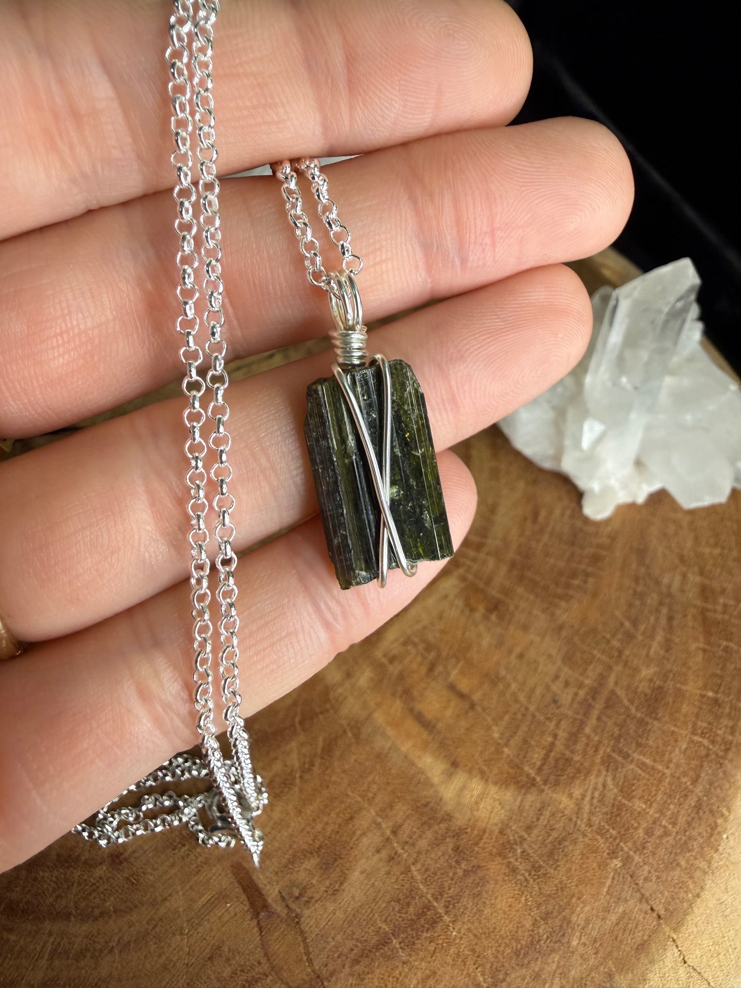 Green Tourmaline - Silver